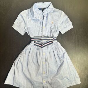 Ralph Lauren Kids Casual Polo Dress - Light Blue